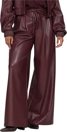 Amaya Amsterdam Thorne Pants - Dames - Leren Broeken - Rood - M - Leer - Broeken