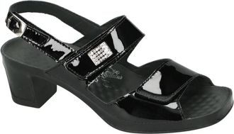 Vital JOY Sandalen met Hoge Hak - Dames - Sandalen met hakken - Zwart - 39 EU - Leer - Schoenen