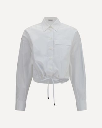 Brunello Cucinelli Cotton Shirt with drawstring waist Female S