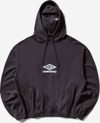 Umbro OG Logo Masked Hoodie Washed Black