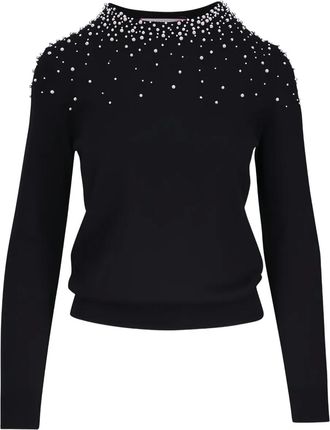 Carolina Herrera Maglione con decorazione - Nero