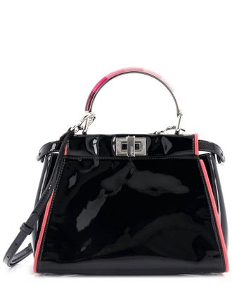 Fendi Resin Handle Peekaboo Bag Patent Mini (Authentic Pre-Loved)