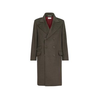 Brunello Cucinelli Lightweight Virgin-wool Cloth One-and-a Half Breasted Coat With Peak-lapels