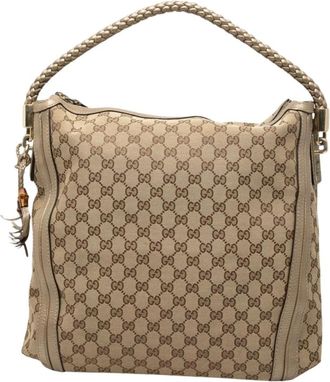 Gucci Pre-owned Shoulder Bags, female, Brown, Size: ONE SIZE Pre-owned Hobo Bag