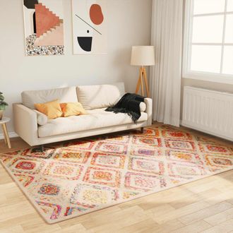 Berkfield Home Rug Washable Multicolour 160x230 cm Anti Slip | Size: 100 cm diameter