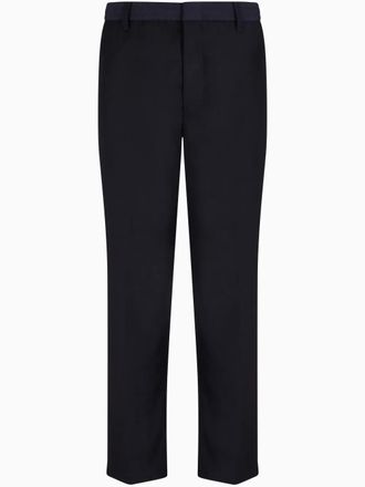 A|X Armani Exchange pressed-crease straight-leg trousers - Blue