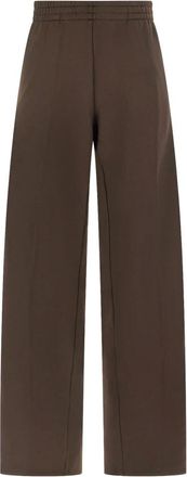 Gucci Pantalones de ocio de punto de algod&oacute;n con Web - Trousers - Mujer - Marr&oacute;n - M