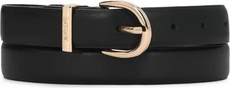 Kazar Leren riem met afgeronde gesp - Dames - Riemen - Zwart - 100 CM - Leer - Accessoires
