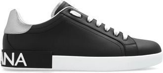 Dolce & Gabbana Portofino Sneakers - Heren - Sneakers - Zwart - 43 1/2 EU - Leer - Schoenen