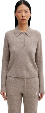 Sporty & Rich Woolen jumper SRC Cashmere - Dames - Cashmere truien - Beige - L - Wol - Truien & Vesten