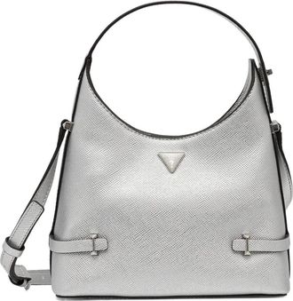 Guess Co mini Rosalba logo-plaque tote bag - women - Polyurethane - One Size - Silver