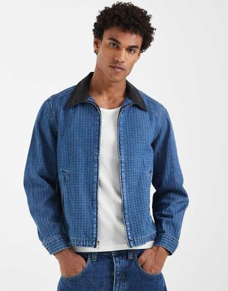 Levi's Castro - Giacca in denim blu a quadri