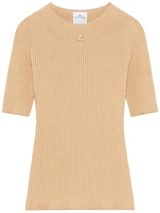 Courr&egrave;ges Solar ribbed sweater - Neutrals