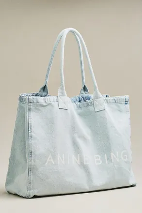 Anine Bing Leo Denim Tote Bag