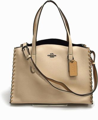 Coach Leather Handbag Shoulder Bag Tote Bag (Pre-Owned)