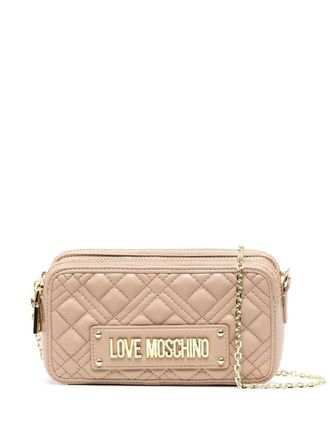 Love Moschino quilted crossbody bag - women - Artificial Leather - OS - Pink