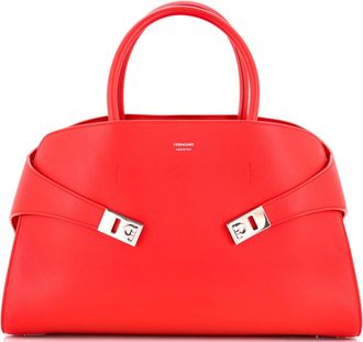 Ferragamo Hug Top Handle Bag Leather Large