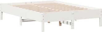vidaXL Estructura de cama sin colchón madera de pino blanca 140x190 cm Vidaxl