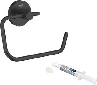 GROHE Dispensador De Papel Higi&eacute;nico De Pared Grohe Start Negro Mate + Pegamento Grohe Grohe Quickglue