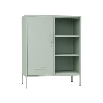 Mobili Rebecca Mueble 6 estantes en acero verde 100x80x40