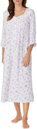 Eileen West Cotton Ballet Nightgown in Pink Bouquet at Nordstrom, Size Medium