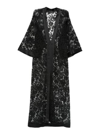 Carine Gilson Camicia da notte con scollo a V - Nero