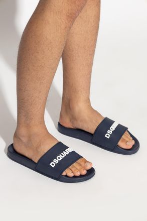 Dsquared2 Flip-flops With Logo, Mens, Navy Blue