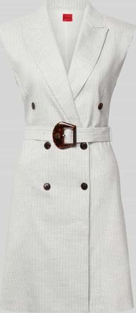 HUGO BOSS Schmales Etuikleid mit G&uuml;rtel Modell KAMELANA in Beige, Gr&ouml;&szlig;e 44