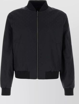 Gucci silk faille reversible bomber jacket
