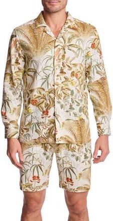 Paisley & Gray Parker Trim Fit Linen Blend Button-Up Shirt in Palm Springs at Nordstrom Rack, Size Xxx-Large