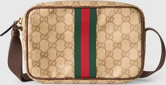 Gucci GG Mini Bag With Web, Beige, Original GG Fabric