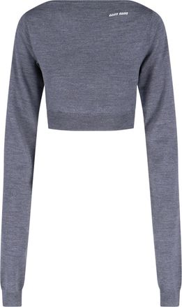 Miu Miu Maglia Crop Logo