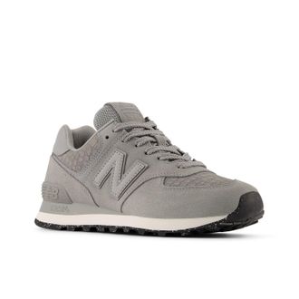 New Balance Sneaker NEW BALANCE WL574, Damen, Gr. 36,5, artic grau, m, Leder, Schuhe Sneaker