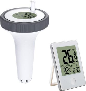 OEM Term&oacute;metro Flotante Inal&aacute;mbrico Para Piscinas, Term&oacute;metro Digital Conectado Con Receptor De Radio Lcd, Alcance De Hasta 60 M, Apto Para Uso En Exterio