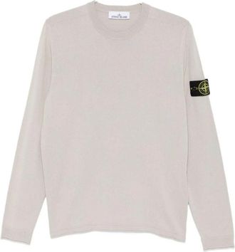 Stone Island 5100062 Ronde Hals Trui - Heren - Ronde hals truien - Grijs - 2XL - Katoen - Truien & Vesten