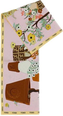 Fendi Silky Scarves, female, Multicolor, Size: ONE SIZE Square Silk Foulard