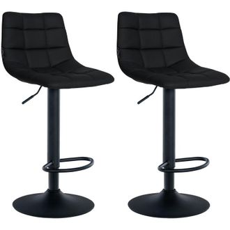 Clp Clp - Juego De 2 Taburetes De Bar Jerry En Polipiel Negro Negro