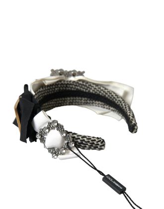 Dolce & Gabbana Multicolor Crystal Embellished Women Headband Diadem Fabric Accessory