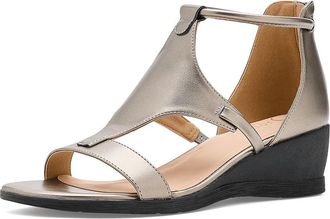 Journee Collection Trayle Womens Wedge Shoes Pewter : 6.5 M, Faux Leather