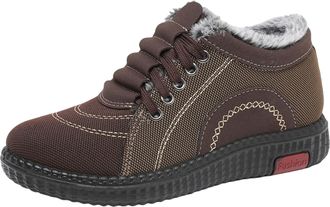 Generic Ladies Winter Boots, Winter Snow Shoes for Women UK - Comfortable Flat Shoes Casual Walking Hiking Shoe Cosy Fleece Lined Cotton Boot Fashion Versatil