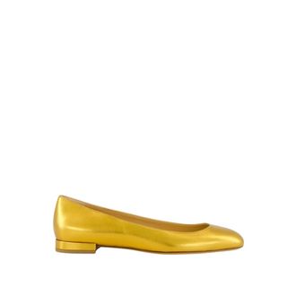 Francesco Russo Ballet Leather - female - Francesco Russo - Ballerina Shoes - Yellow - 5 UK - Shoes