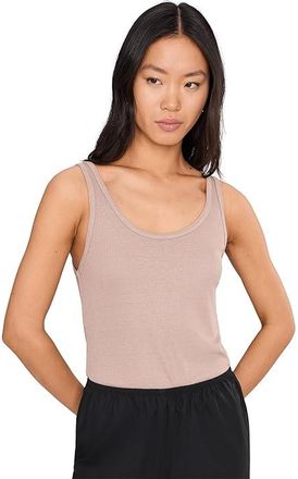 Michael Stars Breken Boyfriend Tank Top Womens Clothing Macadamia (US 0-12), Lycra/Rayon/Spandex