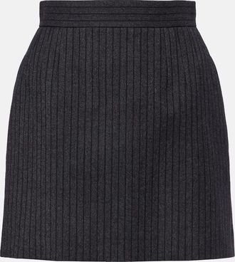 Versace Virgin wool twill miniskirt
