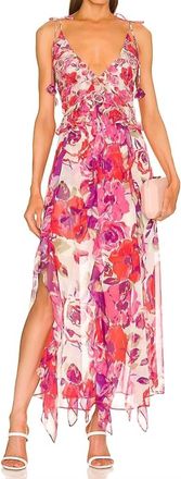 Misa Diana Dress In White Coming Up Roses