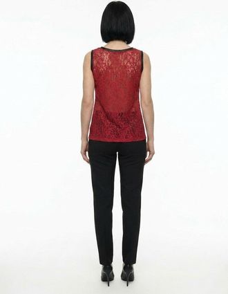 Dolce & Gabbana Womens Bordeaux Acetate Sleeveles T-Shirt