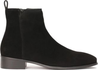 Kazar Zwarte su&egrave;de laarzen met rits - Dames - Enkellaarsjes - Zwart - 37 EU - Su&egrave;de - Schoenen