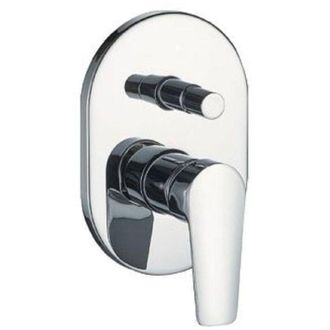 Trade Shop Trade Shop - Miscelatore Incasso Doccia Con Deviatore Parete Bagno Ottone Cromato Cube 87123