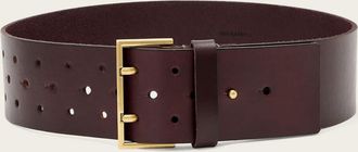 AllSaints Leather Leo Leather Wide Belt, Size: XS