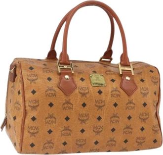 MCM Pre-owned Handbags, female, Brown, Size: ONE SIZE Pre-owned Boston Bag