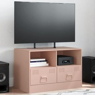 vidaXL Mobile tv Rosso 67x39x44 cm in Acciaio - Vidaxl